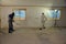 Spraying inside a commercial room