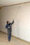 Spraying inside a commercial room