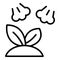 Spraying plant icon outline vector. Pesticide spray