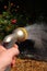 Spraying water on garden C