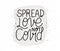 Spread love not covid lettering vector design