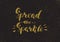 Spread the sparkle - hand painted modern ink calligraphy, gold g