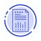 Spreadsheet, Business, Data, Financial, Graph, Paper, Report Blue Dotted Line Line Icon