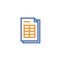 spreadsheet document paper outline icon. isolated note paper icon in thin line style for graphic and web design. Simple flat symbo