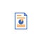 spreadsheet document paper outline icon. isolated note paper icon in thin line style for graphic and web design. Simple flat symbo