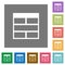 Spreadsheet horizontally merge table cells square flat icons