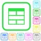 Spreadsheet horizontally merge table cells vivid colored flat icons