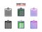 Spreadsheet icon set with different styles.