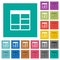 Spreadsheet vertically merge table cells square flat multi colored icons