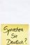 Sprechen sie deutsch  do you speak german handwriting text close up isolated on yellow paper with copy space