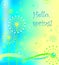 Spring abstract blurred fresh background with abstract blossoming dandelions for greeting card, seasonal sale, discount label