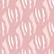 Spring abstract seamless pattern in pink pastel tones with leaves silhouettes. Botanic nature artwork