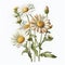 Spring Awakening: Beautiful Daisy Watercolor AI Generated