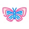 spring azure insect color icon vector illustration