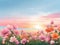 The spring background design captures the essence of the season with vibrant colors and elements.