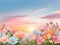 The spring background design captures the essence of the season with vibrant colors and elements.