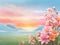 The spring background design captures the essence of the season with vibrant colors and elements.