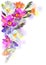 Spring background with gentle freesia flowers