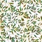 Spring background from green leaves. Seamless vintage texture for fabric, tile and paper decoration