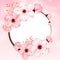 Spring background with pink blossom flowers. Vector 3d illustration. Beautiful vernal floral banner, poster, flyer