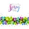 Spring background with vibrant flowers