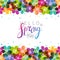 Spring background with vibrant flowers