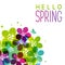 Spring background with vibrant flowers