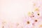 Spring blossom or summer blossoming rose rosehip, flower background, pastel and soft floral card