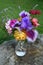 Spring Bouquet of iris, rose, lavender, and dianthus