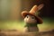 The Spring Bunny, baby rabbit wearing a hat in a spring setup, representing nature rejuvenation and the coming of spring. Ai