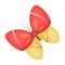 Spring butterfly. Easter single icon in cartoon style vector symbol stock illustration.