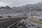 The Spring Canyon road in winter in New Mexico