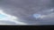 Spring clouds leave shadows over the forest. shoot from height