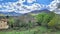 Spring clouds mountains village Bulgaria