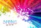 Spring Colorful Explosion of colors background for your party flyers