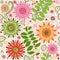 Spring colorful seamless floral pattern