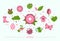 Spring concept. Floral season. Web banner abstract