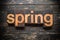 Spring Concept Vintage Wooden Letterpress Type Word