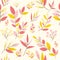 Spring cute botanical leaf seamless for fabric pattern