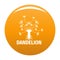 Spring dandelion logo icon orange