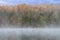 Spring Dawn Moccasin Lake in Fog