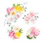 Spring delicate bouquets vector design objects