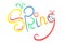 spring. doodle lettering. vector illustration