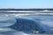 Spring. Drifting Ice on river