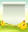 Spring Easter Chicken Background