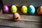 Spring Easter photo. Multicolored eggs