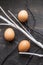 Spring eggs on a textured background