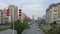 The Spring Festival is coming, the red lanterns hanging on the city roads