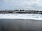 Spring flood in Mogilev on the Dnieper river