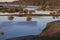 Spring flood of the river Sorot on May evening. Pushkin Mountains